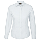 BARRON LADIES BASIC POLYCOTTON BLOUSE L/S white