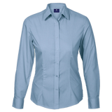 BARRON LADIES BASIC POLYCOTTON BLOUSE L/S paleblue