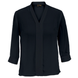 BARRON LADIES TULIP BLOUSE 3/4 BLACK