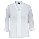 BARRON LADIES TULIP BLOUSE 3/4 WHITE