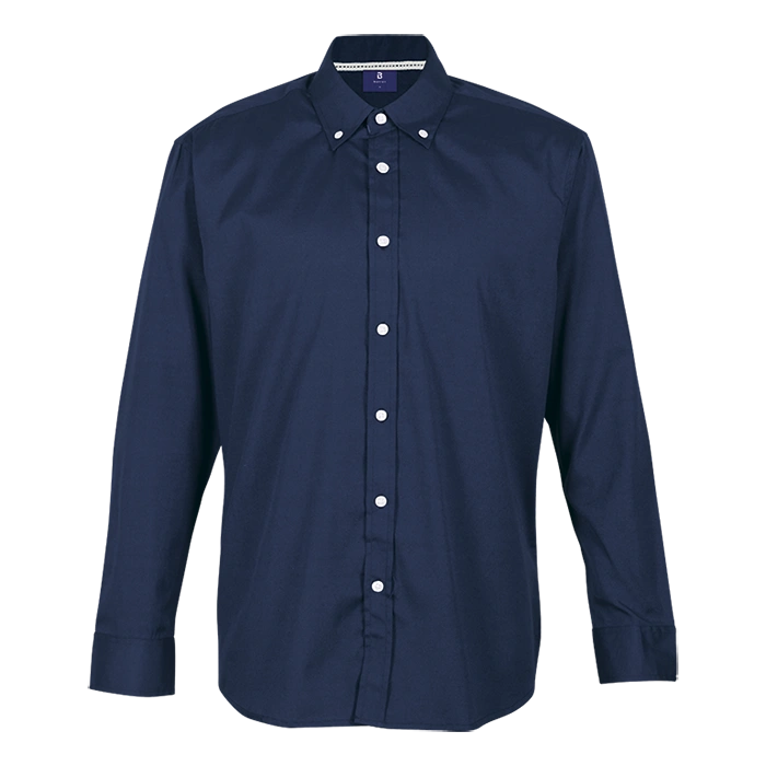 BARRON MENS PRIME LOUNGE SHIRT L/S NAVY