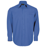 BARRON MENS BASIC POLYCOTTON LOUNGE SHIRT FRENCH BLUE