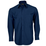 BARRON MENS BASIC POLYCOTTON LOUNGE SHIRT NAVY