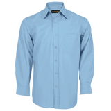 BARRON MENS BASIC POLYCOTTON LOUNGE SHIRT SKY BLUE