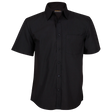 BARRON MENS BASIC POLYCOTTON SHIRT S/S BLACK