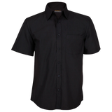 BARRON MENS BASIC POLYCOTTON SHIRT S/S BLACK