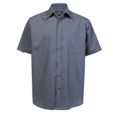 BARRON MENS BASIC POLYCOTTON SHIRT S/S GREY