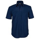 BARRON MENS BASIC POLYCOTTON SHIRT S/S NAVY