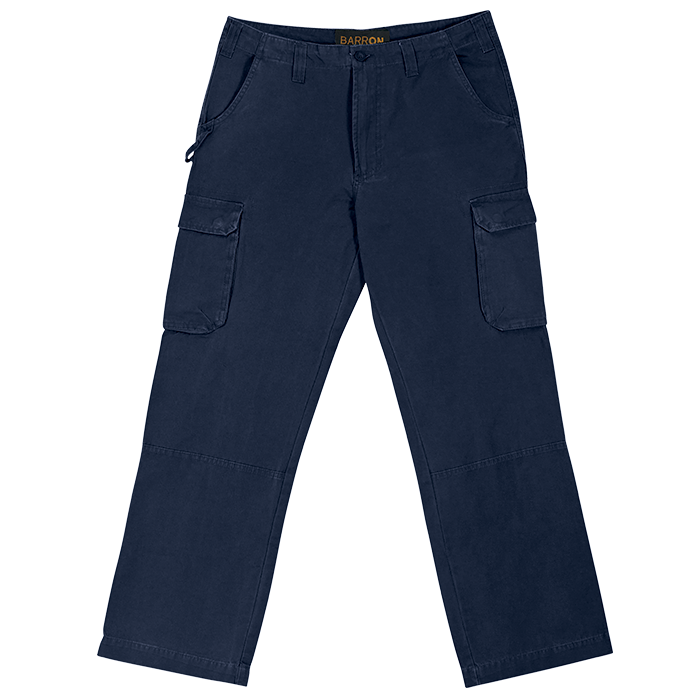 BARRON CARGO TROUSERS 100% COTTON NAVY