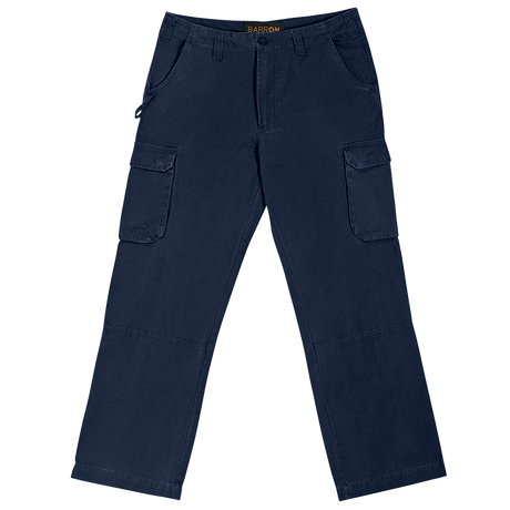 BARRON CARGO TROUSERS 100% COTTON NAVY