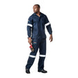 DROMEX OVERALL TROUSER NAVY D59 ACID FLAME RETARDANT WITH REFLECTIVE