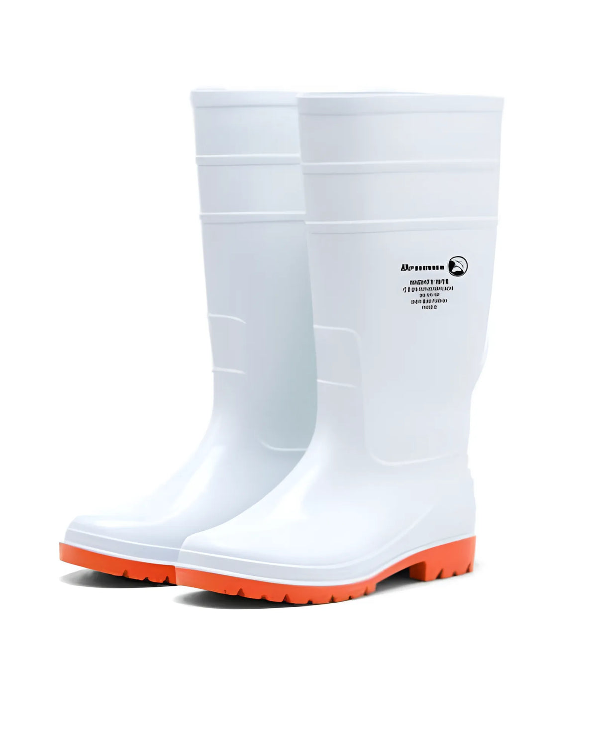 Dromex Calf Length Lite Ladies Gumboot WHITE/ORANGE