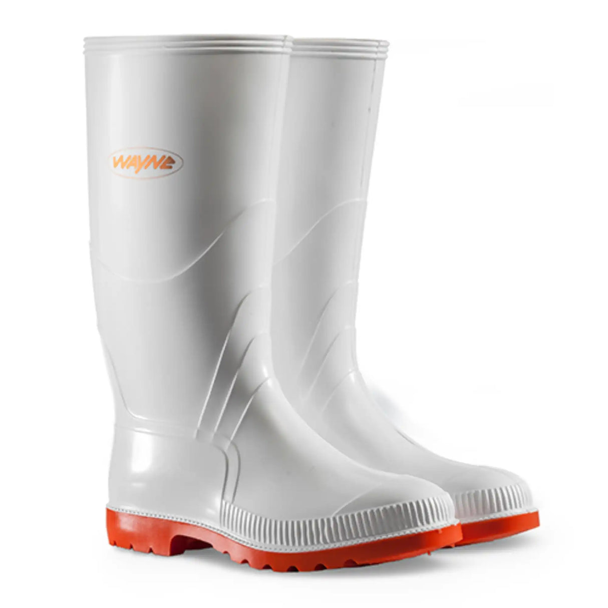 Wayne Duralight Gumboots white and red