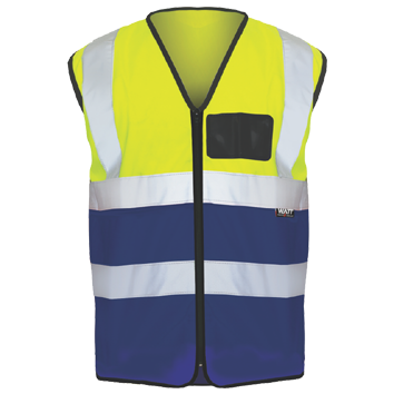 RWT REFLECTIVE VEST EN2 TWOTONE WITH POCKETS