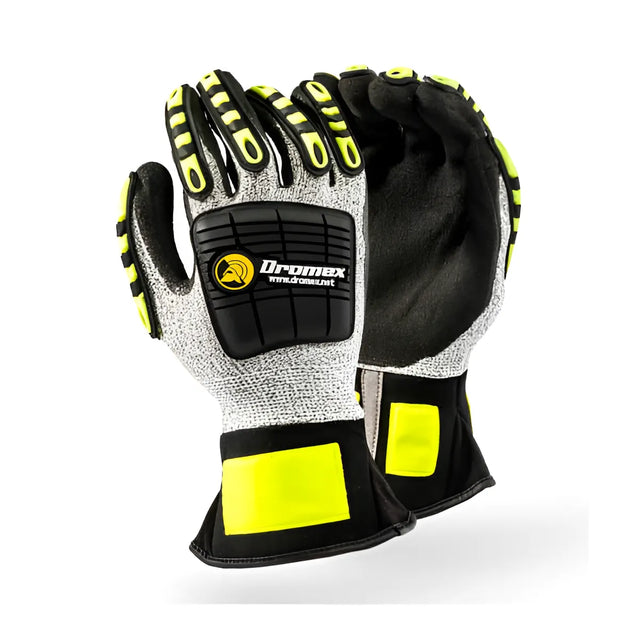 Dromex Gloves Mach 777 Impact & Vibration YELLOW/GREY