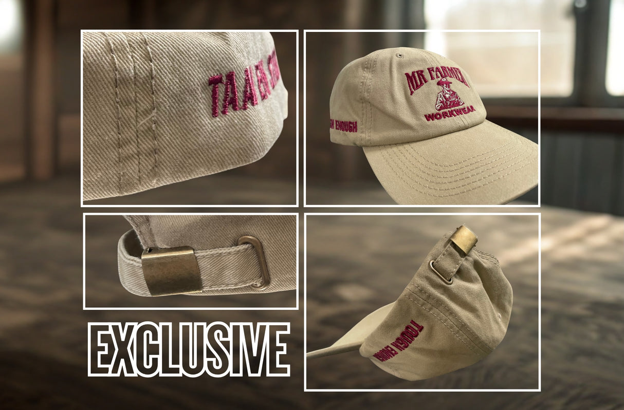 MR FARMER 6 PANEL CAP KHAKI