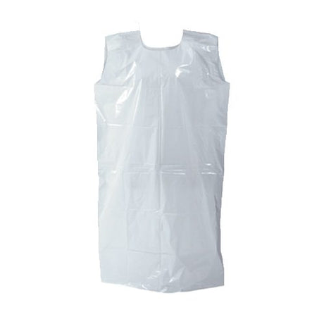 DISPOSABLE SMOCK WHITE PVC