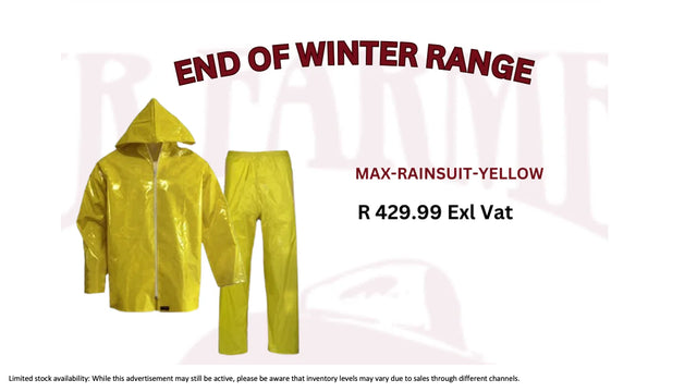 MAX RAINSUIT YELLOW - END OF RANGE