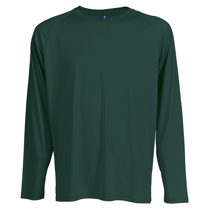 Green long-sleeve shirt on a transparent background