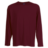 Maroon long-sleeve shirt on a transparent background