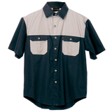 barron-mens-two-tone-bush-shirt-ss-NavyStone