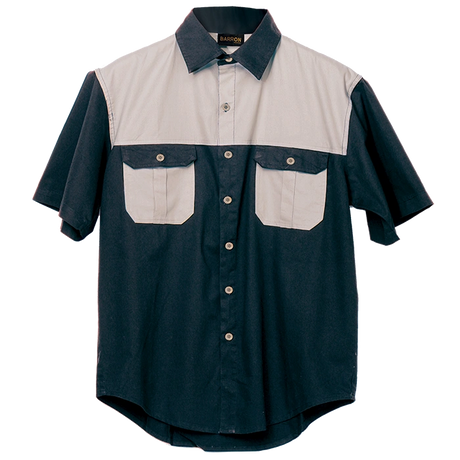 barron-mens-two-tone-bush-shirt-ss-NavyStone