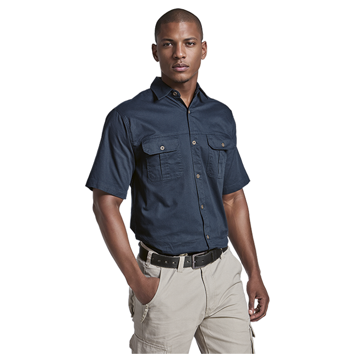 BARRON MENS PLAIN BUSH SHIRT S/S