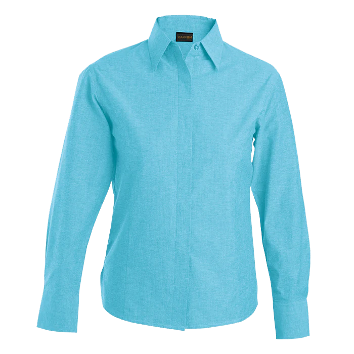 barronladiesoxfordblouse-surfblue