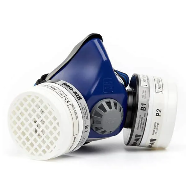 RESPIRATOR DOUBLE MIDI MASK BLUE