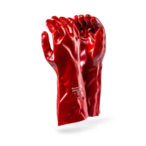 DROMEX STANDARD PVC GLOVE 35CM RED