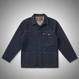 denim jacket on grey background