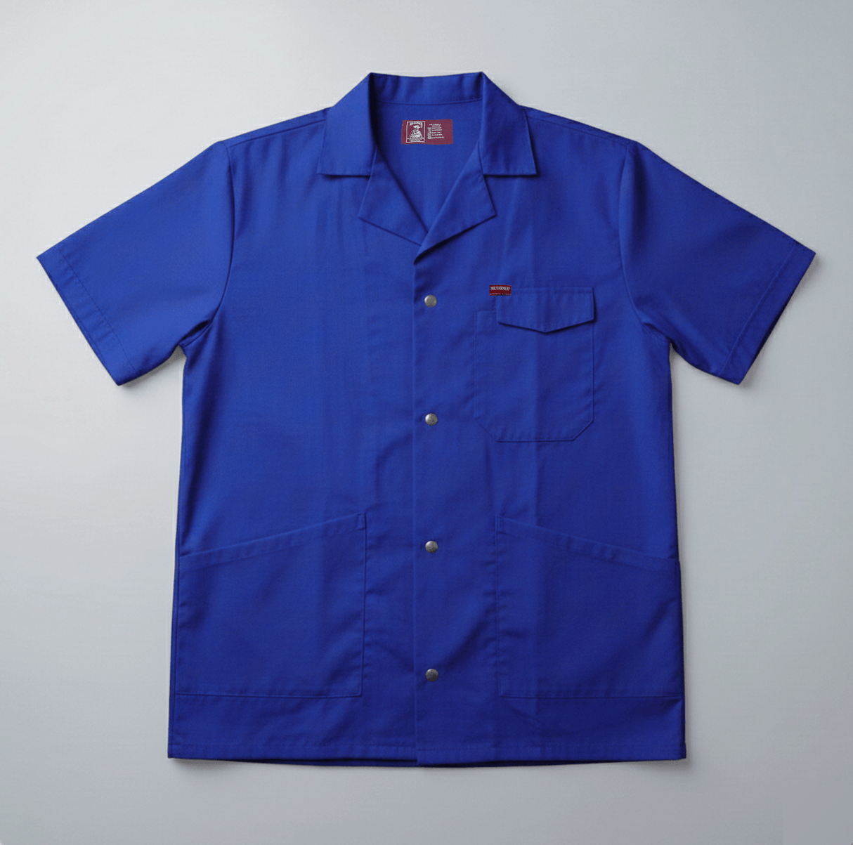 MR FARMER LAB JACKET 65/35 POLYCOTTON PRESS STUDS S/S - Mr Farmer Workwear