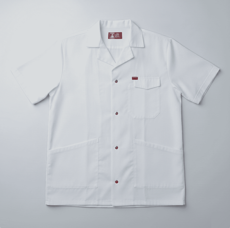 MR FARMER LAB JACKET 65/35 POLYCOTTON PRESS STUDS S/S