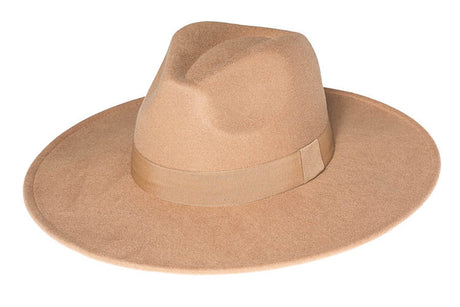 Stone hat with a wide brim on a white background