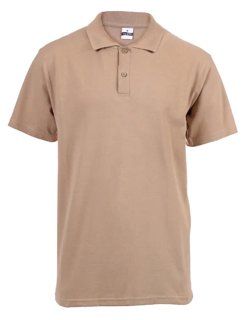 VIC BAY GOLF SHIRT 100% COTTON stone