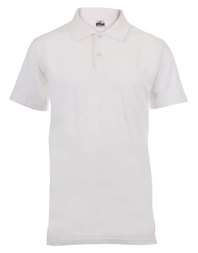 VIC BAY GOLF SHIRT 100% COTTON white